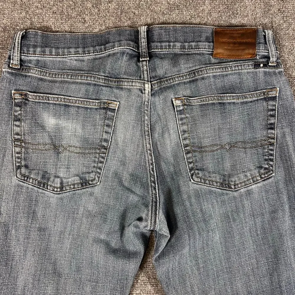 Lucky Brand 221 Straight Jeans Men's 34x30 Blue Cotton Blend‎ Denim Pants *Flow